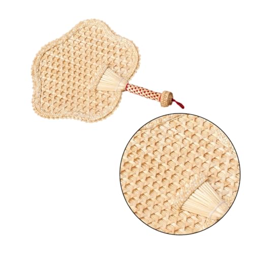 TOYANDONA Handgefertigter Gestrickter Fächer aus Cattail blättern Handlicher Gelber Sommer kühlventilator Fünfzackige Form Leichte Tragbare Dekoration für Sommerpartys und Strand TOYANDONA Handgefertigter Gestrickter Fächer aus Cattail blättern Handlicher Gelber Sommer kühlventilator Fünfzackige Form Leichte Tragbare Dekoration für Sommerpartys und Strand von TOYANDONA