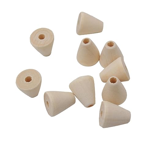 TOYANDONA Handgefertigtes Holzperlen-Set 100 Stück Kegelförmige Perlen Sicher Und Bequem Für Kinderschmuck TOYANDONA Handgefertigtes Holzperlen-Set 100 Stück Kegelförmige Perlen Sicher Und Bequem Für Kinderschmuck von TOYANDONA