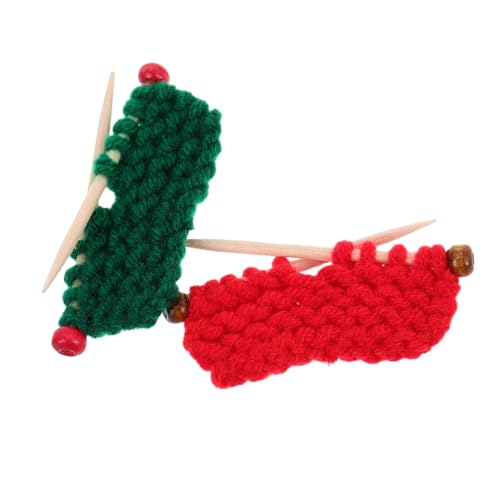 TOYANDONA Handwerk Garn Hüte Set Gestrickte Wolle Miniatur Puppenhaus Für Home Office von TOYANDONA