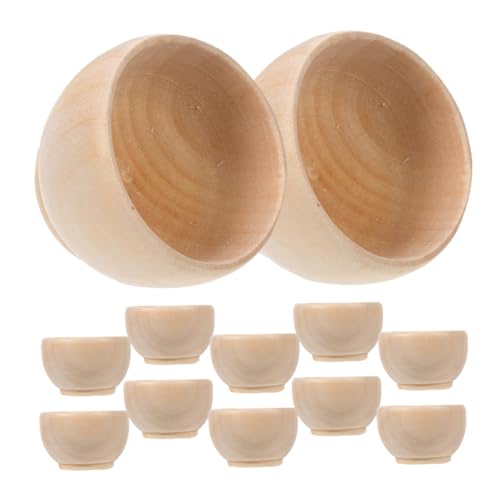 TOYANDONA Holzhandwerksspielzeug 12 Mini-schalen Für Dekoration Hochzeitsfeier Unbehandeltes Holz Blank TOYANDONA Holzhandwerksspielzeug 12 Mini-schalen Für Dekoration Hochzeitsfeier Unbehandeltes Holz Blank von TOYANDONA