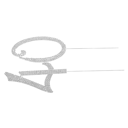 TOYANDONA Jahre Cake Topper mit Glitzer und Silber-rhinestones Eleganter Geburtstag und Jubiläums Kuchenstecker Vielseitige Party-dekoration Wiederverwendbar und Einfach Einzustecken von TOYANDONA