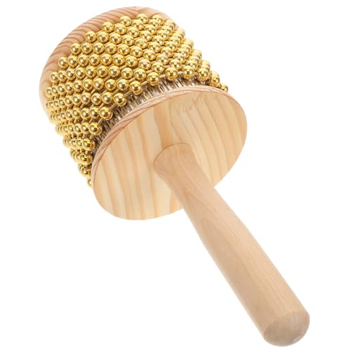 TOYANDONA Kabasa Percussion Instrument mit Holzgriff und Metallperlen Vielseitiger Musik Shaker für Jazz und Weltmusik Tragbar für Band und Bühnenperformance Exzellenter Klang für von TOYANDONA