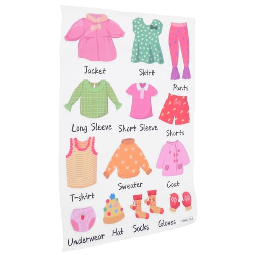 TOYANDONA Kleidungsetiketten für PVC Aufkleber Kleidungsklassifizierung Leicht Anwendbar für Mädchen Garderobe Organisation Kinderzimmer Kommode Optimierung TOYANDONA Kleidungsetiketten für PVC Aufkleber Kleidungsklassifizierung Leicht Anwendbar für Mädchen Garderobe Organisation Kinderzimmer Kommode Optimierung von TOYANDONA