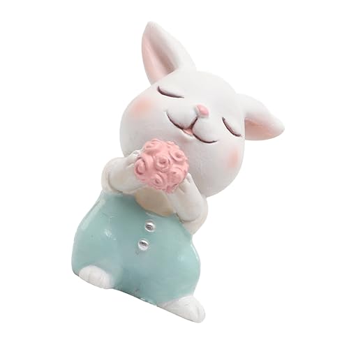 TOYANDONA Adorabler Cartoon Kuchenverzierung Grüner Bunny Kuchen Topper Aus Resin Für Desktop-dekoration Auto Und Büro Für Geburtstagsfeiern Und Festliche Anlässe von TOYANDONA