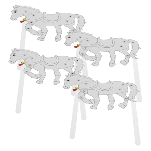 TOYANDONA Kulturelle Kunst Für Jungen Und Mädchen: 4 Stück Pferde-schattenpuppen Chinesische Puppen-pferdefiguren Dekorative Requisiten TOYANDONA Kulturelle Kunst Für Jungen Und Mädchen: 4 Stück Pferde-schattenpuppen Chinesische Puppen-pferdefiguren Dekorative Requisiten von TOYANDONA