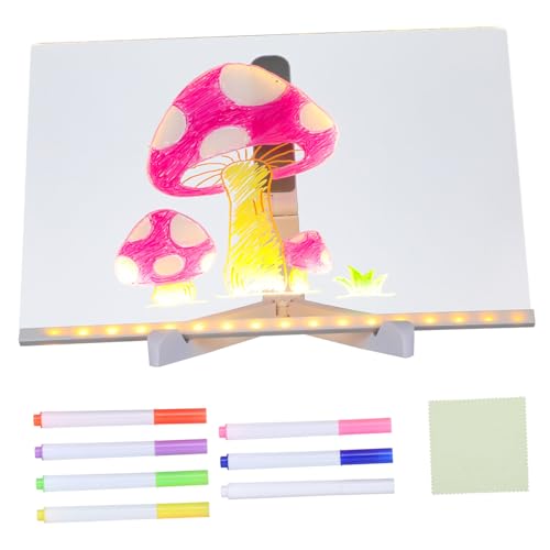 TOYANDONA LED Zeichenbrett mit Acryloberfläche Leuchtendes Dry Erase Board zum Schreiben und Zeichnen Inklusive Bunter Marker und Ständer Leicht zu Reinigen Fördert Spielerisch Kreativität TOYANDONA LED Zeichenbrett mit Acryloberfläche Leuchtendes Dry Erase Board zum Schreiben und Zeichnen Inklusive Bunter Marker und Ständer Leicht zu Reinigen Fördert Spielerisch Kreativität von TOYANDONA