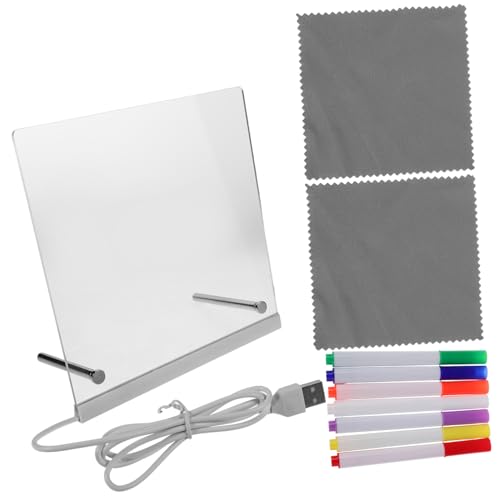 TOYANDONA LED Zeichenbrett mit Ständer Transparentes Wiederverwendbares Dry Erase Board mit Leuchtendem Farbige Marker Tragbares LED Drawing Board für Jungen und Mädchen TOYANDONA LED Zeichenbrett mit Ständer Transparentes Wiederverwendbares Dry Erase Board mit Leuchtendem Farbige Marker Tragbares LED Drawing Board für Jungen und Mädchen von TOYANDONA