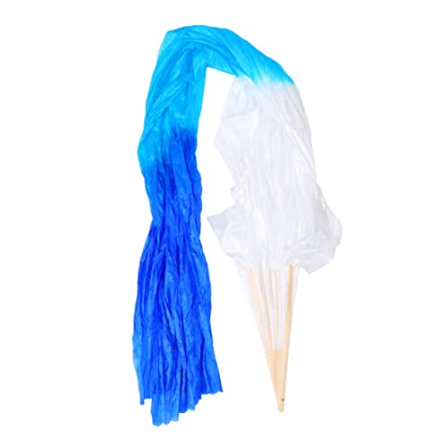TOYANDONA Langer Bauchtanz Fächer Seide mit Bambusstruktur Gradient Farbverlauf Weiß und Dunkelblau für Frauen und Erwachsene Eleganter Schleierfächer für Tanzaufführungen TOYANDONA Langer Bauchtanz Fächer Seide mit Bambusstruktur Gradient Farbverlauf Weiß und Dunkelblau für Frauen und Erwachsene Eleganter Schleierfächer für Tanzaufführungen von TOYANDONA