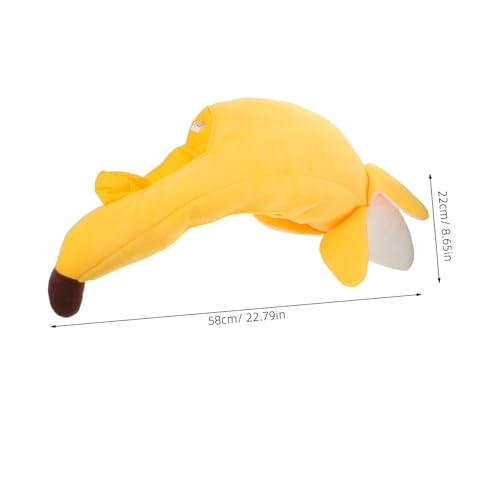 TOYANDONA Lustiger Plüsch Bananenhut mit Einzigartigem Design Niedlicher Party-kostümkopfputz für Erwachsene Vielseitig für Halloween Cosplay und Tropische Themenfeiern Geeignet von TOYANDONA