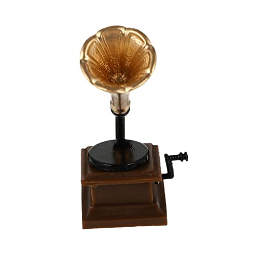 TOYANDONA Mini Gramophon Vintage Tischdekoration Für Retro Phonograph Resin Zubehör Für Schlafzimmer Und Feiertagsfeiern von TOYANDONA