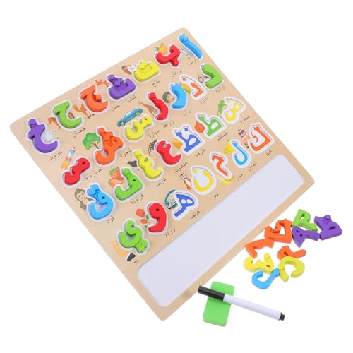 TOYANDONA Montessori Holzpuzzle Arabisches Alphabet Lernspielzeug Großes Farbenfrohes Buchstaben und Zeichenbrett für Kleinkinder Vorschule Fördert und Feinmotorik Pädagogisches Lernspiel TOYANDONA Montessori Holzpuzzle Arabisches Alphabet Lernspielzeug Großes Farbenfrohes Buchstaben und Zeichenbrett für Kleinkinder Vorschule Fördert und Feinmotorik Pädagogisches Lernspiel von TOYANDONA