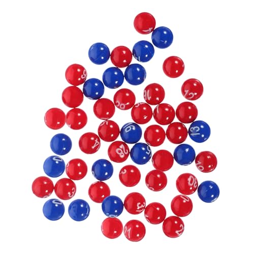 TOYANDONA Nummerierte Lotteriekugeln aus Robustem Kunststoff Leichte Kleine Spielbälle für Bingo und Raffle Langlebig Klar Bedruckt für Partyspiele und Gewinnziehungen von TOYANDONA