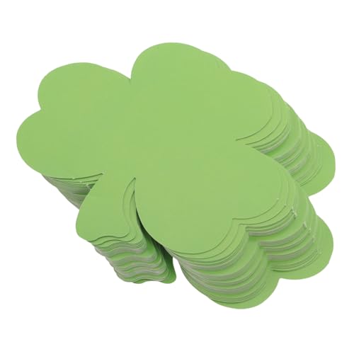 TOYANDONA Patricks Day Grüne Kleeblatt Papier Dekoration mit Klebepunkten Handbeschreibbare Ausschnitte für Wand Party und Klassenzimmergestaltung von TOYANDONA