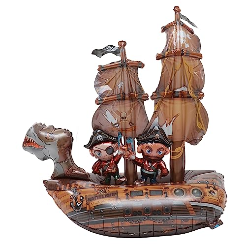 TOYANDONA Piraten Schiff Folienballon Aluminium Dekoration für Geburtstagsfeiern und Kinderpartys Leicht Langlebig und Vielseitig Einsetzbar für Kreative Dekorationen TOYANDONA Piraten Schiff Folienballon Aluminium Dekoration für Geburtstagsfeiern und Kinderpartys Leicht Langlebig und Vielseitig Einsetzbar für Kreative Dekorationen von TOYANDONA