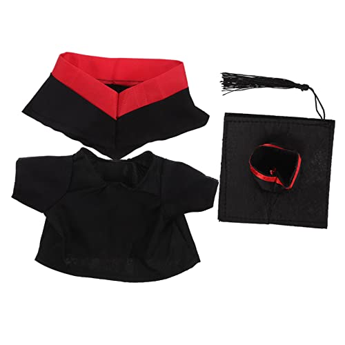 TOYANDONA Plüsch Puppenkostüm Abschlusskleid und Doktorhut Weiches DIY Puppen Outfit für Puppen Abschlussfeier Kleidung für Puppenhaus Zubehör von TOYANDONA