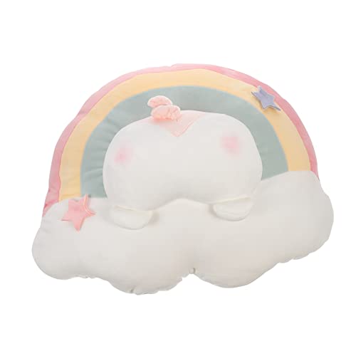 TOYANDONA Regenbogen-Wurf-Kissen-Kissen kinderkopfkissen kopfkissen sitzkissen für Auto Plush Toy Sofa Auflage gefülltes Plüschkissen Sofakissen Kissen werfen Plüschstoff Rosa von TOYANDONA