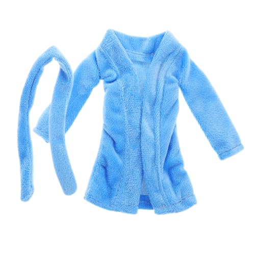 TOYANDONA Robe Accessoires Puppenbademantel Bademantel für Puppen Bademantel Puppen Kleidung Puppen Kleidung Set Puppenparty-Bademantel Puppenrock Stoff Sky-Blue von TOYANDONA