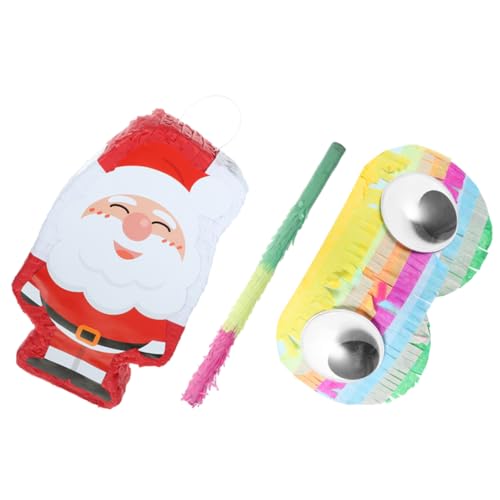 TOYANDONA Santa Clause Pinata Teilig mit Candy Füllung Weihnachtsdeko für Party Kindergeburtstag und und Augenbinde Festliche Geschenkidee und Spielspaß TOYANDONA Santa Clause Pinata Teilig mit Candy Füllung Weihnachtsdeko für Party Kindergeburtstag und und Augenbinde Festliche Geschenkidee und Spielspaß von TOYANDONA