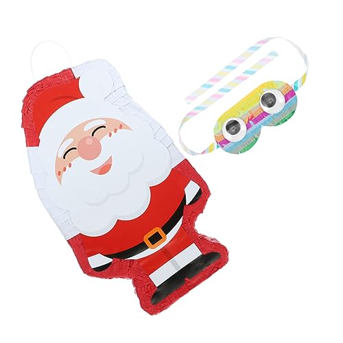 TOYANDONA Santa Clause Pinata mit Augenmaske Teilig Weihnachtsdeko und Partyspiel Festliche Hängedekoration Fotorequisite für Familien und Firmenfeiern TOYANDONA Santa Clause Pinata mit Augenmaske Teilig Weihnachtsdeko und Partyspiel Festliche Hängedekoration Fotorequisite für Familien und Firmenfeiern von TOYANDONA