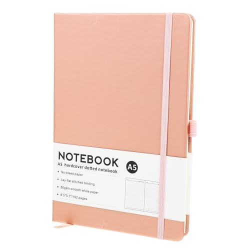 TOYANDONA Schreibnotizbuch für Konferenzen Tragbares Multifunktionsnotizbuch für Schule und Reisen Notizbuch mit Elastischem Band Roségold von TOYANDONA