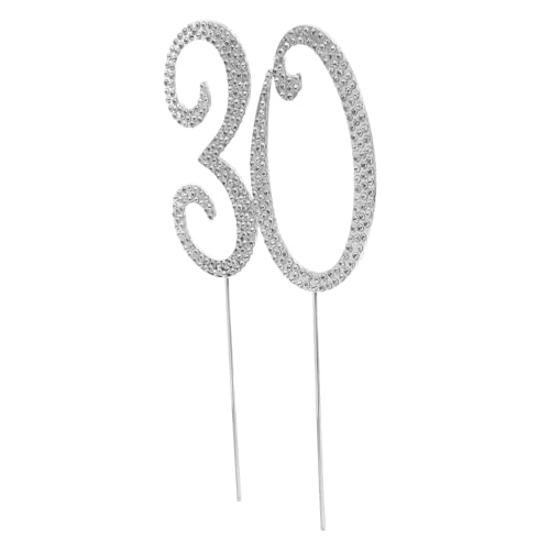 TOYANDONA Silberner Cake Topper mit Funkelnden Strasssteinen Stabile und Wiederverwendbare Tortendeko für Geburtstag und Jubiläum Nachhaltige Partydekoration TOYANDONA Silberner Cake Topper mit Funkelnden Strasssteinen Stabile und Wiederverwendbare Tortendeko für Geburtstag und Jubiläum Nachhaltige Partydekoration von TOYANDONA