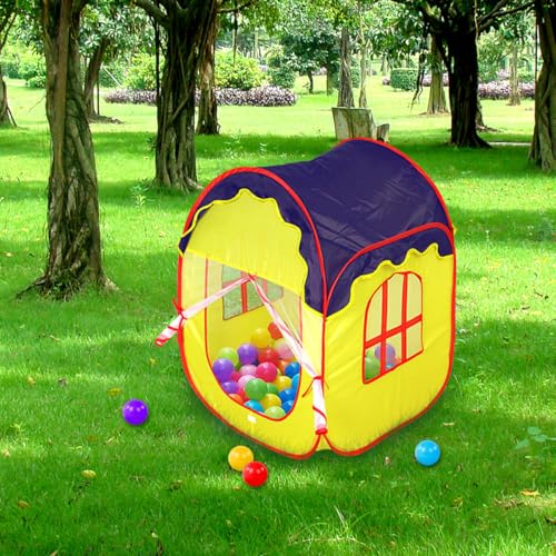 TOYANDONA Spielzelt Faltbar Indoor Spielhaus mit Ozeanballpool Robustes Material Einfach Aufzubauen Für Jahre Kreativität und Fantasie von TOYANDONA