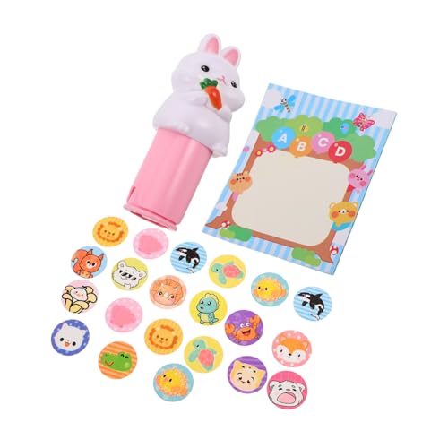 TOYANDONA Stempelset Cartoon Sticker DIY Bastelspielzeug Wasserdichtes Hasenmotiv Stempel Fördert Kreativität Feinmotorik für Jungen Mädchen Scrapbooking Belohnungsspielzeug von TOYANDONA