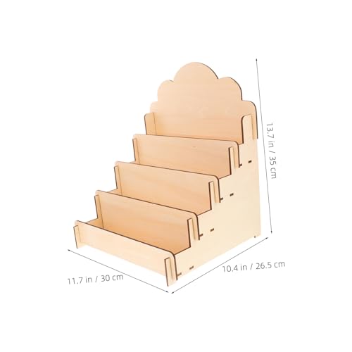 TOYANDONA Stufiger Holz grußkartenständer Desktop Display Rack aus Robustem Holz Platzsparend für Ladentheke Verkaufsstände und Bastelmessen Organisierter Kartenhalter von TOYANDONA