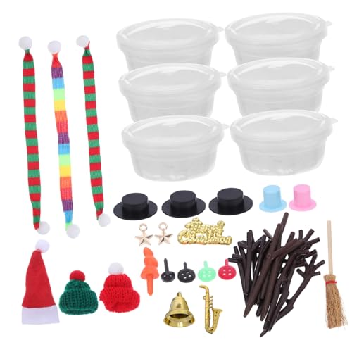 TOYANDONA Teiliges DIY Weihnachts Schneemann Bastelset für Kreatives Modelliermasse Kit Nase Einfache Montage Festliche Winterdekoration für Weihnachtsfeier und Indoor Spaßerlebnis von TOYANDONA