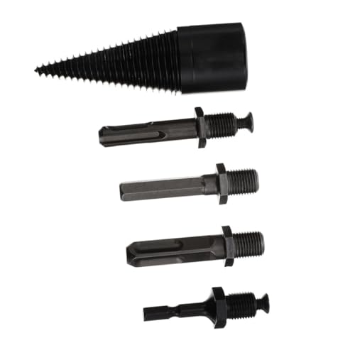 TOYANDONA Teiliges Set Holzspalter Bohrer mit Kegelbohrer Hochleistungs Bohrspitzen für Effizientes Spalten von Geeignet für Elektrische Bohrmaschinen und Holzspalter von TOYANDONA
