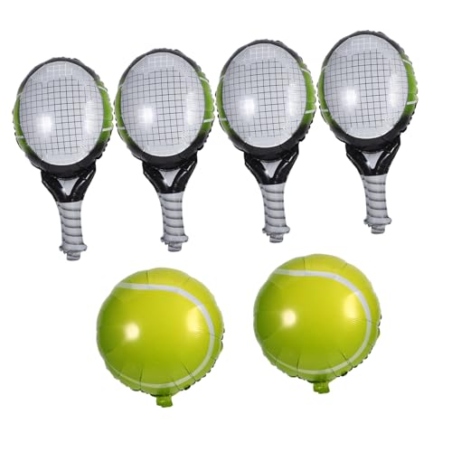 TOYANDONA Teiliges Tennis Party aus Aluminiumfolie Aufblasbare Tennisball und Tennisschläger Luftballons Sportliche Dekoration für Geburtstagsfeiern und Sportpartys Langlebig Farblich TOYANDONA Teiliges Tennis Party aus Aluminiumfolie Aufblasbare Tennisball und Tennisschläger Luftballons Sportliche Dekoration für Geburtstagsfeiern und Sportpartys Langlebig Farblich von TOYANDONA