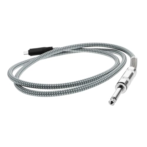 TOYANDONA USB C zu Klinke Audiokabel Langlebiges Elektrisches Gitarrenkabel für USB C Geräte Einfaches Plug And Play für Aufnahme und Performance Kompakt und Portabel Hohe Klangqualität von TOYANDONA
