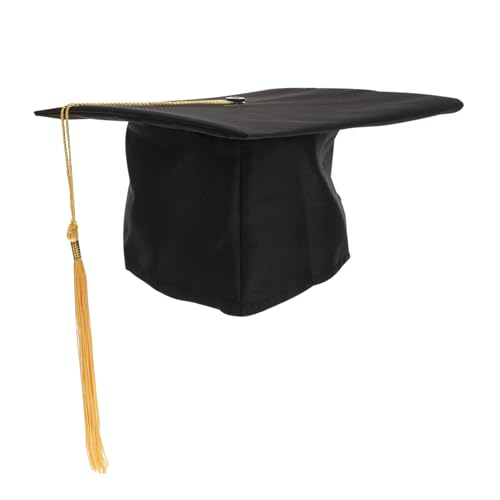 TOYANDONA Verstellbarer Schwarzer Bachelorhut mit Gelber Quaste Polyester Abschlusskappe für Hochschule Universitätsfeier Schulabschluss Robust und Vielseitig Einsetzbar TOYANDONA Verstellbarer Schwarzer Bachelorhut mit Gelber Quaste Polyester Abschlusskappe für Hochschule Universitätsfeier Schulabschluss Robust und Vielseitig Einsetzbar von TOYANDONA
