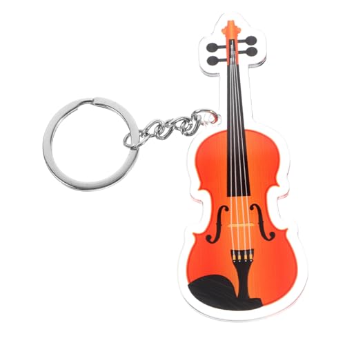 TOYANDONA Violine Schlüsselanhänger Ring Geldbörse Zubehör Karabiner Abzeichen Kartenhalter Armband Instrumente Musik Schlüsselanhänger Medaillon Musikinstrument Anhänger Geldbörse von TOYANDONA