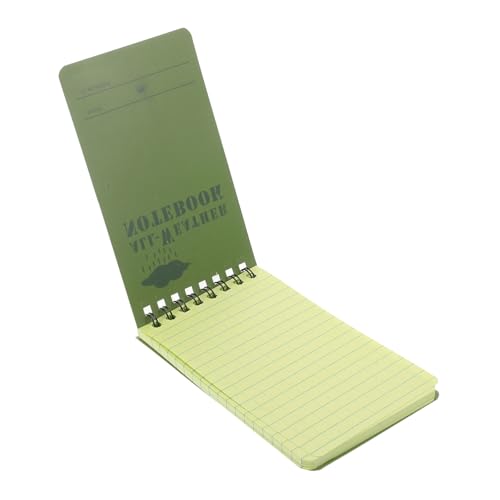 TOYANDONA Wasserdichte Klebrige Noten Kleine Notizbuchspirale Wetterfester Notizblock Kleiner Taschennotizblock Handbuch Aus Hand Kleine Notizbücher Notizen Notebook Memo -pad Papier Grün von TOYANDONA