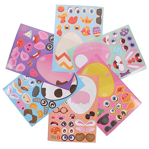 TOYANDONA Wasserfeste Sticker 48 Blätter Ostereier-aufkleberspielzeug Ostereier Basteln Ostergeschenk Für Spiele Zu Ostern for Machen Sie Eieraufkleber Wandtattoo Ostern Papier Aufkleber Set TOYANDONA Wasserfeste Sticker 48 Blätter Ostereier-aufkleberspielzeug Ostereier Basteln Ostergeschenk Für Spiele Zu Ostern for Machen Sie Eieraufkleber Wandtattoo Ostern Papier Aufkleber Set von TOYANDONA