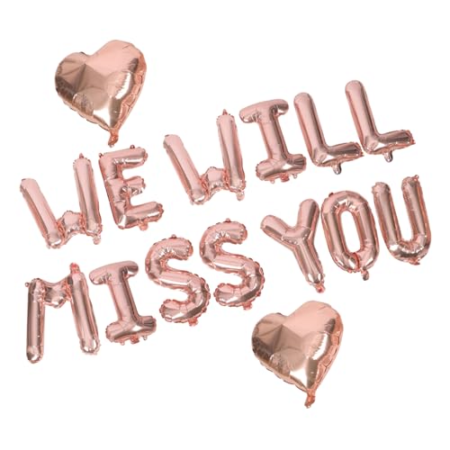TOYANDONA We Will Miss You Alphabet Ballon Roségold Buchstaben Herz Ballons Graduation Party Dekoration für Schuleinführung und Ruhestand TOYANDONA We Will Miss You Alphabet Ballon Roségold Buchstaben Herz Ballons Graduation Party Dekoration für Schuleinführung und Ruhestand von TOYANDONA