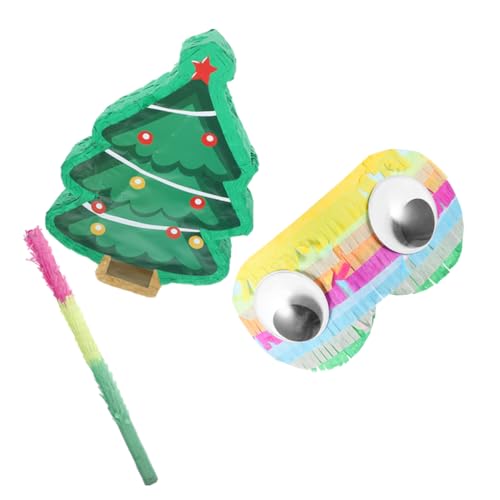 TOYANDONA Weihnachtliche Pinata Tannenbaum Deko mit Klopfstock und Augenbinde Gefüllte Party Pinata für Kindergeburtstag und Festlichkeiten Lustiges Spielaccessoire für Weihnachtsfeiern TOYANDONA Weihnachtliche Pinata Tannenbaum Deko mit Klopfstock und Augenbinde Gefüllte Party Pinata für Kindergeburtstag und Festlichkeiten Lustiges Spielaccessoire für Weihnachtsfeiern von TOYANDONA