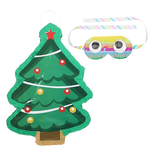 TOYANDONA Weihnachtliche Pinata Weihnachtsbaum Partydeko mit Foto Prop und Augenbinde Gefüllt für Kindergeburtstag und Festliche Beschäftigung Leichte Tragbare Weihnachtsbaum Deko TOYANDONA Weihnachtliche Pinata Weihnachtsbaum Partydeko mit Foto Prop und Augenbinde Gefüllt für Kindergeburtstag und Festliche Beschäftigung Leichte Tragbare Weihnachtsbaum Deko von TOYANDONA