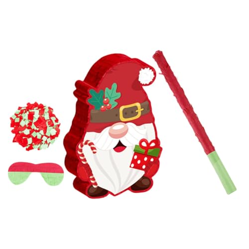 TOYANDONA Weihnachtliche Pinata mit Niedlichem Wichtelmotiv und Augenbinde Vielseitige Hängedeko für Weihnachtsfeiern Familienfeste und Schulveranstaltungen TOYANDONA Weihnachtliche Pinata mit Niedlichem Wichtelmotiv und Augenbinde Vielseitige Hängedeko für Weihnachtsfeiern Familienfeste und Schulveranstaltungen von TOYANDONA