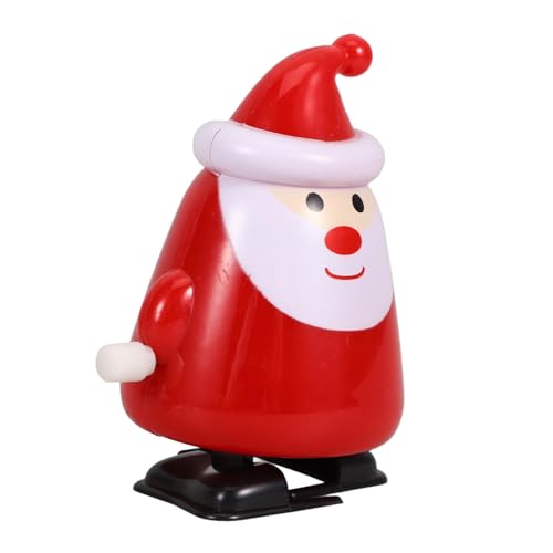 TOYANDONA Weihnachtsmann Aufziehspielzeug Klein Lustig Wind Up Laufspielzeug Charmante Weihnachtsdeko Geschenkidee für Weihnachtsfeier Tischdekoration von TOYANDONA