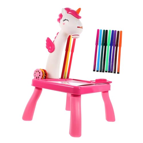 TOYANDONA Zeichentisch mit Einhorn Projektor Wiederverwendbares Robustes und Zeichen für Mädchen Kreatives Lernspielzeug Vorstellungskraft und Übung TOYANDONA Zeichentisch mit Einhorn Projektor Wiederverwendbares Robustes und Zeichen für Mädchen Kreatives Lernspielzeug Vorstellungskraft und Übung von TOYANDONA