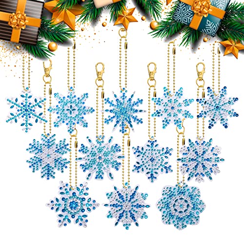TOYMIS 12tk Schneeflocken Schlüsselanhänger Diamant Painting, Winter 5D Schneeflocken Diamond Painting Schlüsselanhänger Set DIY Diamantkunst Weihnachten zum Basteln Partyzubehör TOYMIS 12tk Schneeflocken Schlüsselanhänger Diamant Painting, Winter 5D Schneeflocken Diamond Painting Schlüsselanhänger Set DIY Diamantkunst Weihnachten zum Basteln Partyzubehör von TOYMIS