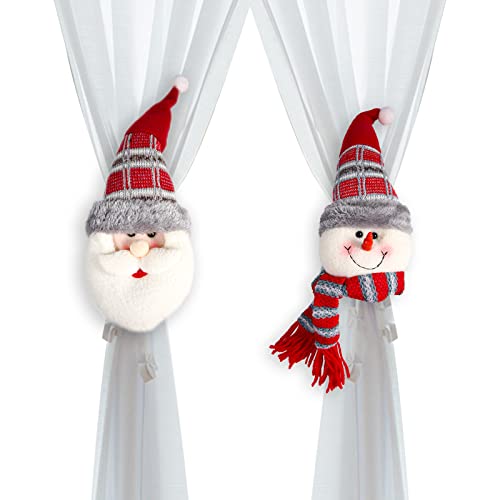 TOYMIS 2stk Weihnachtsvorhangschnalle, elastisch, Weihnachten Vorhang Schnallen Schnürung Dekor Santa Schneemann Vorhang Raffhalter Weinflasche Toppers für Xmas Haus Fenster Dekoration TOYMIS 2stk Weihnachtsvorhangschnalle, elastisch, Weihnachten Vorhang Schnallen Schnürung Dekor Santa Schneemann Vorhang Raffhalter Weinflasche Toppers für Xmas Haus Fenster Dekoration von TOYMIS