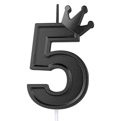 7,6cm Geburtstag Nummer Kerzen, Prinzessin Kerze mit Krone Schwarz Geburtstagskerzen für Torte Zahlen Kuchenzahlenkerzen für Geburtstag Jahrestag Partys 7,6cm Geburtstag Nummer Kerzen, Prinzessin Kerze mit Krone Schwarz Geburtstagskerzen für Torte Zahlen Kuchenzahlenkerzen für Geburtstag Jahrestag Partys von TOYMIS