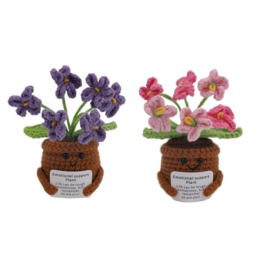 TOYMIS 2stk Positive Blumen, Handgehäkelte Gestrickte Häkelblumen Emotionale Plüsch-Pflanzenpuppe zur Positiven Unterstützung Perfekte Dekorationen und Geschenke für Familie und Freunde TOYMIS 2stk Positive Blumen, Handgehäkelte Gestrickte Häkelblumen Emotionale Plüsch-Pflanzenpuppe zur Positiven Unterstützung Perfekte Dekorationen und Geschenke für Familie und Freunde von TOYMIS