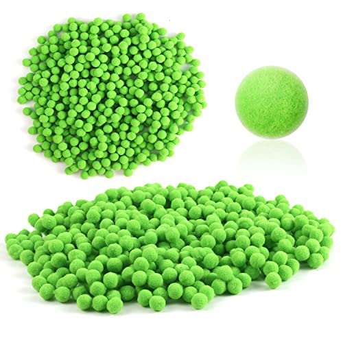 TOYMIS 500 Stück 1cm Mini-Pom Poms, Mini Pom Poms Pompons Zum Basteln Groß Pompons Zum Basteln Pompons Zum Basteln Pastell Kunst und Handwerk Mehrfarbige (Grün) von TOYMIS