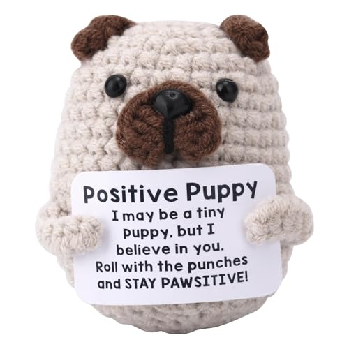 TOYMIS Positiver Mops, Entzückend Handgestrickt Welpenpuppe mit Inspirierender Karte Emotionale Plüschgeschenke zur Positiven Unterstützung für Tierliebhaber & Beste Freunde TOYMIS Positiver Mops, Entzückend Handgestrickt Welpenpuppe mit Inspirierender Karte Emotionale Plüschgeschenke zur Positiven Unterstützung für Tierliebhaber & Beste Freunde von TOYMIS