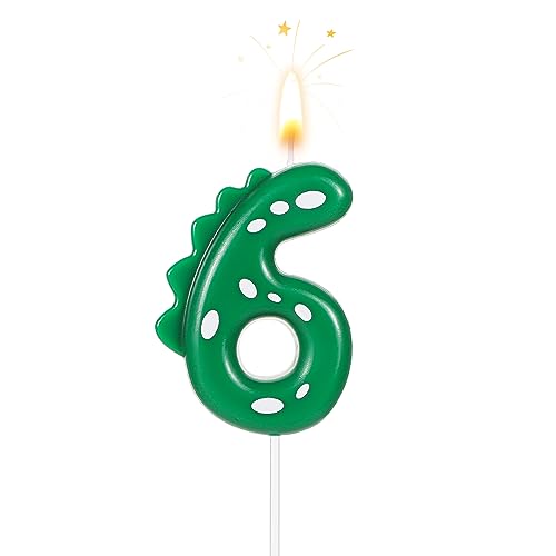 TOYMIS Zahlen Geburtstagskerzen, 7cm Dinosaurier Kerzen Geburtstagskuchenkerzen Dinosaurier Kerzen Geburtstag für Kuchen-Dinosaurier-Kerzen-Themenparty-Dekoration(Nummer 6) TOYMIS Zahlen Geburtstagskerzen, 7cm Dinosaurier Kerzen Geburtstagskuchenkerzen Dinosaurier Kerzen Geburtstag für Kuchen-Dinosaurier-Kerzen-Themenparty-Dekoration(Nummer 6) von TOYMIS