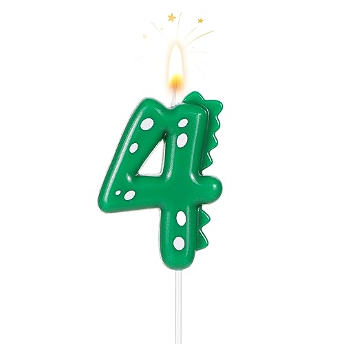 TOYMIS Zahlen Geburtstagskerzen, 7cm Dinosaurier Kerzen Geburtstagskuchenkerzen Dinosaurier Kerzen Geburtstag für Kuchen-Dinosaurier-Kerzen-Themenparty-Dekoration(Nummer 4) TOYMIS Zahlen Geburtstagskerzen, 7cm Dinosaurier Kerzen Geburtstagskuchenkerzen Dinosaurier Kerzen Geburtstag für Kuchen-Dinosaurier-Kerzen-Themenparty-Dekoration(Nummer 4) von TOYMIS